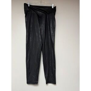 Aerie OFFLINE Black Wet Look High Waisted‎ Leggings Pants XL